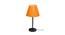 Pack of 2 Black Metal Table Lamp with Cotton Fabric Conical Shade-TAB-MET-9934 (Orange) by Urban Ladder - Front View Design 1 - 678151