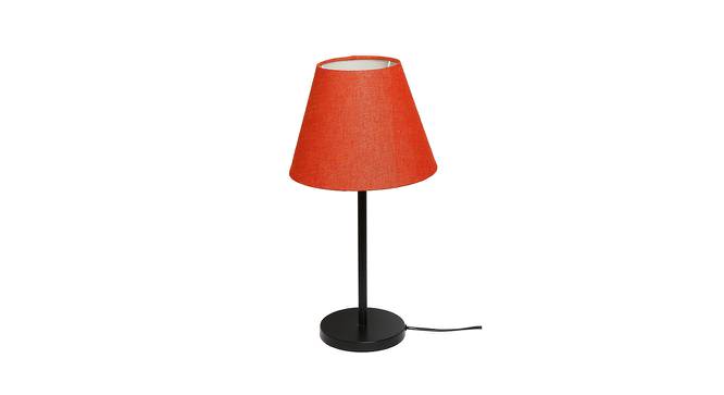 Pack of 2 Black Metal Table Lamp with Cotton Fabric Conical Shade-TAB-MET-9937 (Red) by Urban Ladder - Front View Design 1 - 678154