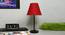 Black Metal Table Lamp with Cotton Fabric Conical Shade-TAB-MET-9921 (Red) by Urban Ladder - Design 1 Side View - 678162