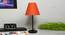 Pack of 2 Black Metal Table Lamp with Cotton Fabric Conical Shade-TAB-MET-9933 (Orange) by Urban Ladder - Design 1 Side View - 678168