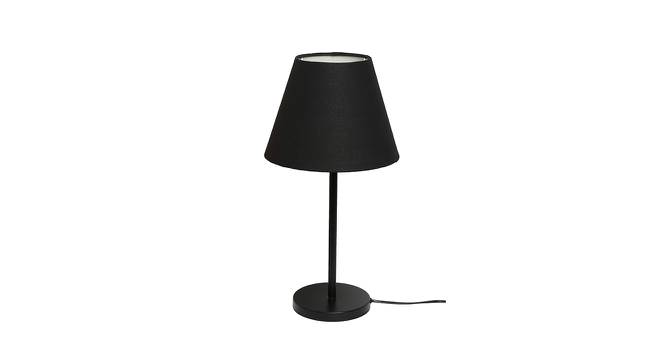 Black Metal Table Lamp with Cotton Fabric Conical Shade-TAB-MET-9911 (Black) by Urban Ladder - Front View Design 1 - 678230