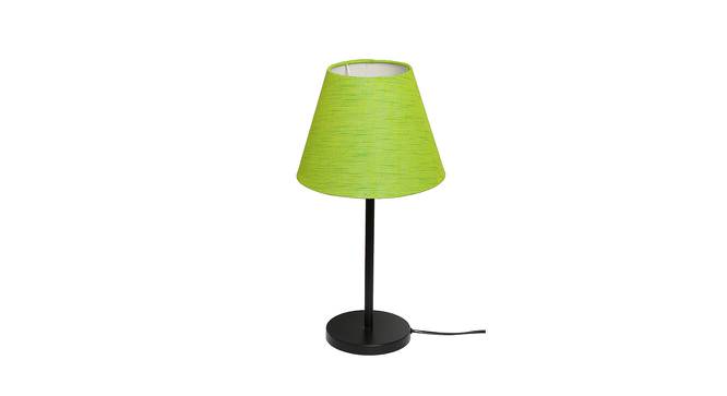 Black Metal Table Lamp with Cotton Fabric Conical Shade-TAB-MET-9915 (Green) by Urban Ladder - Front View Design 1 - 678231