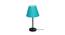 Black Metal Table Lamp with Cotton Fabric Conical Shade-TAB-MET-9923 (Blue) by Urban Ladder - Front View Design 1 - 678234