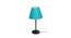 Pack of 2 Black Metal Table Lamp with Cotton Fabric Conical Shade-TAB-MET-9938 (Blue) by Urban Ladder - Front View Design 1 - 678239