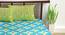 Divine Casa Cotton 2 Double Bedsheet with 4 Pillowcover - Green & Blue (Queen Size, Multicoloured) by Urban Ladder - Rear View Design 1 - 678273