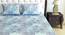 Divine Casa Cotton 2 Double Bedsheet with 4 Pillowcover - Grey & Blue (Queen Size, Multicoloured) by Urban Ladder - Rear View Design 1 - 678279