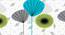 Divine Casa Cotton 2 Double Bedsheet with 4 Pillowcover - White & Turquoise Blue (Queen Size, Multicoloured) by Urban Ladder - Ground View Design 1 - 678285