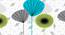 Divine Casa Cotton 2 King Bedsheet with 4 Pillowcover - Green & Turquoise Blue (King Size, Multicoloured) by Urban Ladder - Ground View Design 1 - 678298