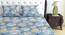 Divine Casa Cotton 2 Double Bedsheet with 4 Pillowcover-Blue & Green (Queen Size, Multicoloured) by Urban Ladder - Ground View Design 1 - 678342