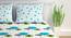 Divine Casa Cotton 2 Double Bedsheet with 4 Pillowcover - White & Green (Queen Size, Multicoloured) by Urban Ladder - Ground View Design 1 - 678346