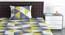 Divine Casa Cotton 2 Single Bedsheet with 2 Pillowcover - Green & Grey (Single Size, Multicoloured) by Urban Ladder - Rear View Design 1 - 678363