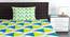Divine Casa Cotton 2 Single Bedsheet with 2 Pillowcover-Turquoise Blue & Green (Single Size, Multicoloured) by Urban Ladder - Rear View Design 1 - 678367