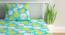 Divine Casa Cotton 2 Single Bedsheet with 2 Pillowcover - Blue & Brown (Single Size, Multicoloured) by Urban Ladder - Rear View Design 1 - 678369