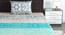 Divine Casa Cotton 2 Single Bedsheet with 2 Pillowcover - Turquoise Blue & Green (Single Size, Multicoloured) by Urban Ladder - Rear View Design 1 - 678370