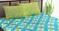Divine Casa Cotton 2 Double Bedsheet with 4 Pillowcover - Green & Blue (Queen Size, Multicoloured) by Urban Ladder - Design 1 Side View - 678403