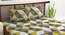 Divine Casa Cotton 2 Double Bedsheet with 4 Pillowcover - Green & Yellow (Queen Size, Multicoloured) by Urban Ladder - Design 1 Side View - 678412