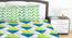 Divine Casa Cotton 2 King Bedsheet with 4 Pillowcover - Green & Blue (King Size, Multicoloured) by Urban Ladder - Ground View Design 1 - 678421