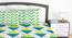 Divine Casa Cotton 2 King Bedsheet with 4 Pillowcover - Green & Turquoise Blue (King Size, Multicoloured) by Urban Ladder - Ground View Design 1 - 678424