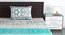 Divine Casa Cotton 2 Single Bedsheet with 2 Pillowcover-Turquoise Blue & Green (Single Size, Multicoloured) by Urban Ladder - Ground View Design 1 - 678430