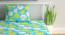 Divine Casa Cotton 2 Single Bedsheet with 2 Pillowcover - Turquoise Blue & Green (Single Size, Multicoloured) by Urban Ladder - Ground View Design 1 - 678433