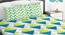 Divine Casa Cotton 2 King Bedsheet with 4 Pillowcover - Green & Blue (King Size, Multicoloured) by Urban Ladder - Front View Design 1 - 678464