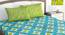 Divine Casa Cotton 2 King Bedsheet with 4 Pillowcover - Blue & Green (King Size, Multicoloured) by Urban Ladder - Front View Design 1 - 678466