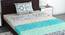 Divine Casa Cotton 2 Single Bedsheet with 2 Pillowcover-Turquoise Blue & Green (Single Size, Multicoloured) by Urban Ladder - Front View Design 1 - 678473