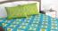 Divine Casa Cotton 2 King Bedsheet with 4 Pillowcover - Green & Blue (King Size, Multicoloured) by Urban Ladder - Design 1 Side View - 678491