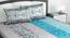 Divine Casa Cotton 2 King Bedsheet with 4 Pillowcover - White & Blue (King Size, Multicoloured) by Urban Ladder - Design 1 Side View - 678492
