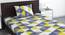 Divine Casa Cotton 2 Single Bedsheet with 2 Pillowcover - Green & Grey (Single Size, Multicoloured) by Urban Ladder - Design 1 Side View - 678496