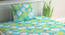 Divine Casa Cotton 2 Single Bedsheet with 2 Pillowcover - Blue & Brown (Single Size, Multicoloured) by Urban Ladder - Design 1 Side View - 678502