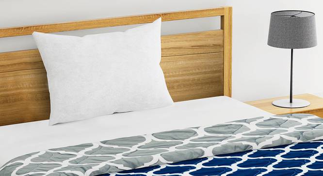 Divine Casa Fabric 2 Single Comforter - Blue & White (Single Size, Multicoloured) by Urban Ladder - Design 1 Side View - 678522