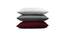 Divine Casa Fabric 1 Pillow covers - Maroon (White) by Urban Ladder - Design 1 Side View - 678528