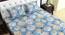 Divine Casa Cotton 2 Double Bedsheet with 4 Pillowcover-Blue & Green (Queen Size, Multicoloured) by Urban Ladder - Front View Design 1 - 678575
