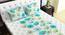 Divine Casa Cotton 2 Double Bedsheet with 4 Pillowcover - Pink & Blue (Queen Size, Multicoloured) by Urban Ladder - Front View Design 1 - 678578