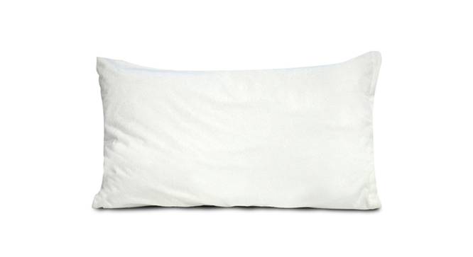 Divine Casa Fabric 1 Pillow covers - Maroon (White) by Urban Ladder - Front View Design 1 - 678598