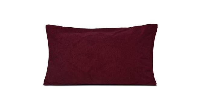 Divine Casa Fabric 1 Pillow covers - Maroon (Maroon) by Urban Ladder - Front View Design 1 - 678599