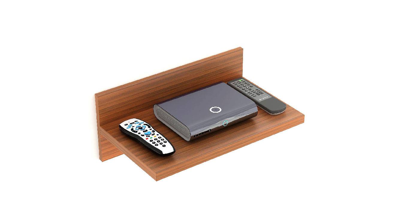 Tital Engineered Wood Wall Mounted TV Unit in Walnut Finish Urban Ladder