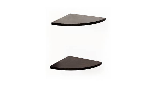 BLUEWUD Stellar Series Engineered Wood Wall Decor Corner Shelf, 8 Inches Display Rack, Set of 2 (Wenge) (Wenge Finish) by Urban Ladder - Front View Design 1 - 678876