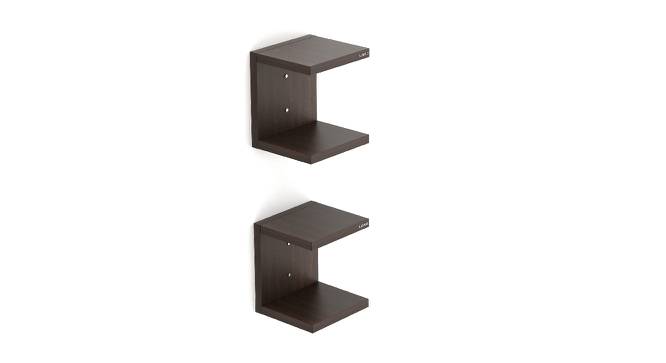 BLUEWUD Alvin Engineered Wood Wall Mount Book Shelf Rack, Smart Bookcase, Set of 2 (Wenge) (Wenge Finish) by Urban Ladder - Front View Design 1 - 678882