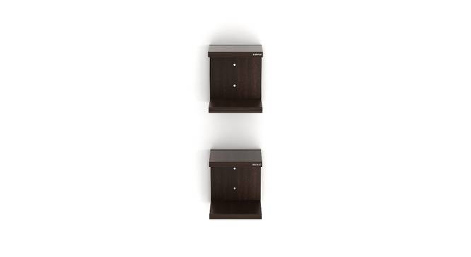 BLUEWUD Alvin Engineered Wood Wall Mount Book Shelf Rack, Smart Bookcase, Set of 2 (Wenge) (Wenge Finish) by Urban Ladder - Design 1 Side View - 678902