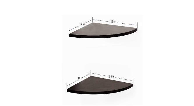BLUEWUD Stellar Series Engineered Wood Wall Decor Corner Shelf, 8 Inches Display Rack, Set of 2 (Wenge) (Wenge Finish) by Urban Ladder - Design 1 Dimension - 678929