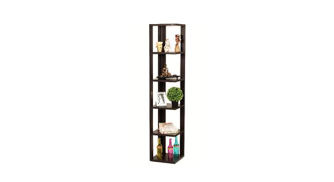 BLUEWUD Albert Engineered Wood Bookshelf Display Rack, Storage Rack, 6 Shelves (Wenge) (Wenge Finish) by Urban Ladder - Front View Design 1 - 678965