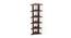 Bluewud Wudville Braine Engineered Wood Wall Mount Corner Shelf, Display Rack, (6 Tringle Shelves - Wenge) (Wenge Finish) by Urban Ladder - Design 1 Side View - 678993