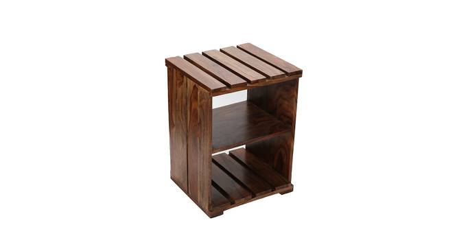Arista Sheesham Wood Bedside Table in Teak Finish (Teak Finish) by Urban Ladder - Front View Design 1 - 679056