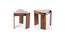 Avina Sheesham Wood Set of 2 End Tables / Tea Tables in Teak Finish (Teak Finish) by Urban Ladder - Front View Design 1 - 679060