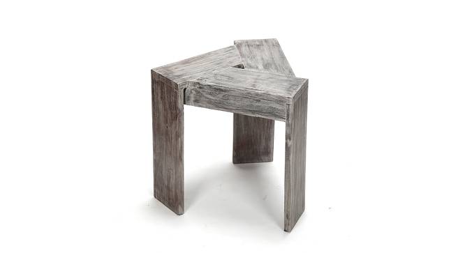 Avina Sheesham Wood Set of 2 End Tables / Tea Tables in Teak Finish (Matte Finish) by Urban Ladder - Front View Design 1 - 679063
