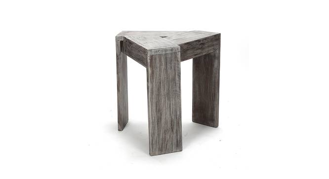 Avina Sheesham Wood End Table / Tea Table in Rustic Grey Matte Finish (Matte Finish) by Urban Ladder - Design 1 Side View - 679078