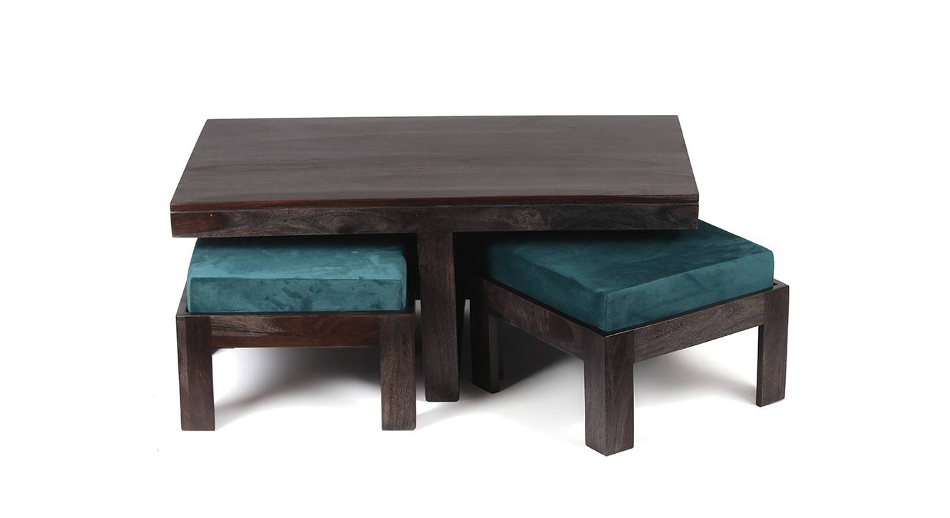 Irish Rectangular Solid Wood Coffee Table in Mahogany Finish Urban Ladder