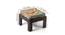 Blane Sheesham Wood Coffee Table with 4 Stools Set in Mahogany Finish & Turquoise Sea Velvet fabric Cushions (Mahogany Finish) by Urban Ladder - Image 2 Design 1 - 679240